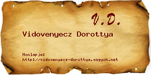 Vidovenyecz Dorottya névjegykártya